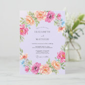 Lilac Bountiful Botanical Wedding 招待状 (スタンド正面)