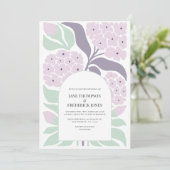 Lilac Breeze Floral Modern Spring Wedding 招待状 (スタンド正面)
