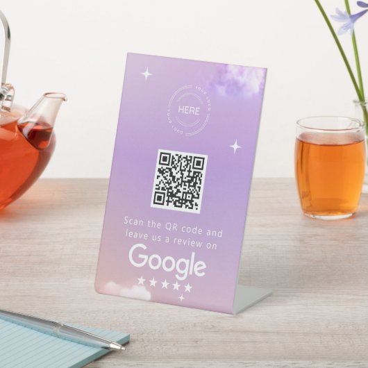 Lilac Business Review LInk QR Code 台座サイン (インサイチュ)