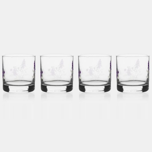 Lilac Butterfly Bush ウイスキーグラス (右)