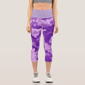 Lilac camo pattern  カプリレギンス (正面)