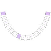 Lilac Cherry Blossom Birthday バンティングフラッグ (全)