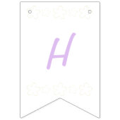 Lilac Cherry Blossom Birthday バンティングフラッグ (第2の旗)