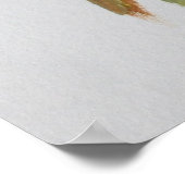 Lilac Clematis Vine Acrylic Painting ポスター (角)