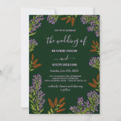Lilac Colorful Wildflower Botanical Wedding  招待状 (正面)