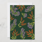 Lilac Colorful Wildflower Botanical Wedding  招待状 (裏面)