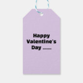 Lilac Cute Baby Elephant Valentine's Day   ギフトタグ (裏面)