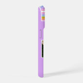 Lilac Cute Modern 3 Photo Layout Custom iPhoneケース (右側面)