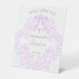 lilac design Baptism welcome 台座サイン