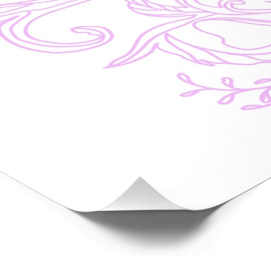 lilac design First Holy Communion welcome sign   ポスター (コーナー)