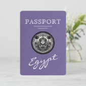 Lilac Egypt Passport Wedding Save the Date セーブザデート (スタンド正面)