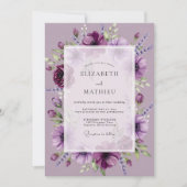 Lilac Enchanting Spring Wedding 招待状 (正面)