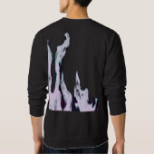 Lilac fire – Lila Feuer – Flamme Flame Flames  スウェットシャツ (裏面)