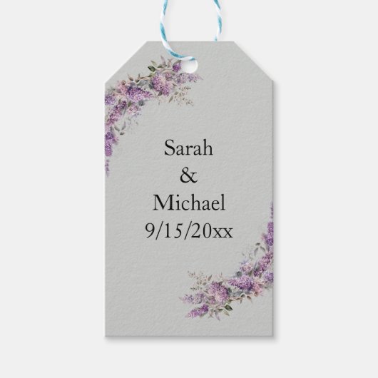Lilac floral ギフトタグ (正面)