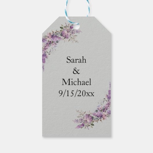 Lilac floral ギフトタグ (裏面)