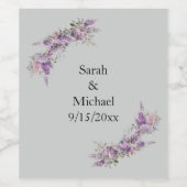 Lilac floral ワインラベル (シングルラベル)