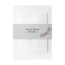 Lilac floral Belly Band 招待状ベリーバンド