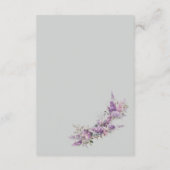 Lilac floral Elegant Enclosure Card Details エンクロージャーカード (裏面)