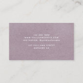 Lilac Floral Gold Luxe Nail Salon 名刺 (裏面)