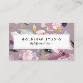 Lilac Floral Gold Luxe Nail Salon 名刺 (正面)