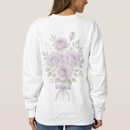 Lilac Floral Mothers day Sweatshirt スウェットシャツ (裏面)