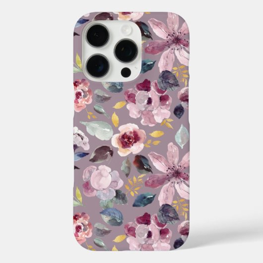 Lilac Floral Pattern  Case-Mate iPhoneケース (裏面)