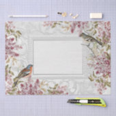 Lilac Flower Bird French Ornate Frame Decoupage    薄葉紙 (クラフト)