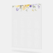 Lilac Flower, Yellow Flower, Wedding Seating Chart アクリルサイン (傾斜)