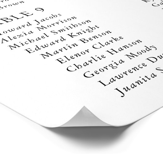 Lilac Flower, Yellow Flower, Wedding Seating Chart ポスター (角)