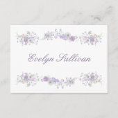 Lilac Flowers Flat Place Card (正面)