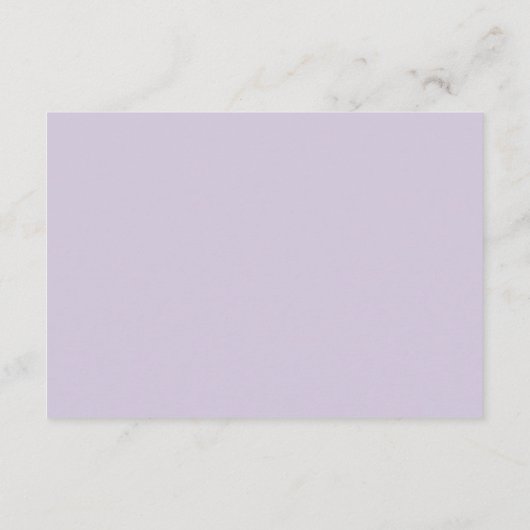 Lilac Flowers Flat Place Card (裏面)