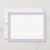 Lilac Frame Note Card 招待状 (正面)