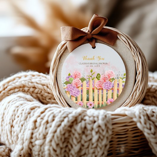 Lilac Fresh Off the Market Bridal Shower Thank You ラウンドシール