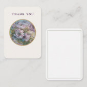 Lilac Garden Blooms — Thank You Card (Luxe Ivory,  ノートカード (正面/裏面)