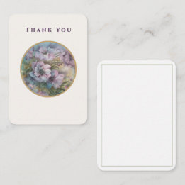 Lilac Garden Blooms — Thank You Card (Luxe Ivory, ノートカード