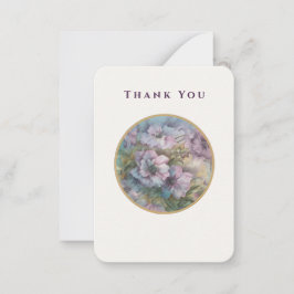 Lilac Garden Blooms — Thank You Card (Luxe Ivory, ノートカード