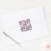 Lilac Garden Floral Decor Sticker スクエアシール (封筒)