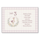 Lilac Gingham Baby Goose Table Seating Card LPM26 テーブルナンバー (正面)