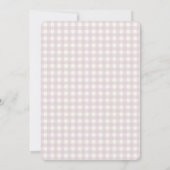 Lilac Gingham Watercolor Baby Goose Shower LPM26 招待状 (裏面)