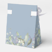 Lilac Greenery Floral Dusty Blue Wedding フェイバーボックス (裏面サイド)