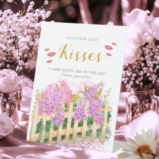 Lilac Guess How Many Kisses Fresh Market Bridal 台座サイン