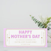Lilac Happy Mother's Day Gift Voucher Card 招待状 (スタンド正面)