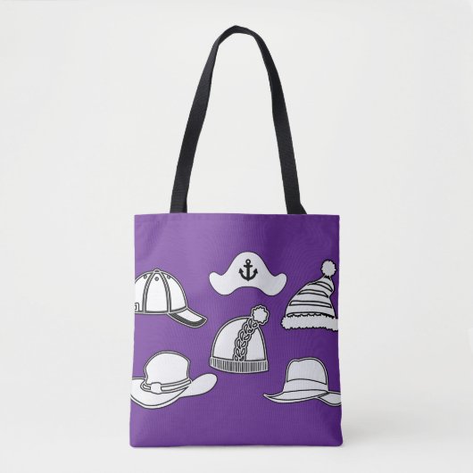 Lilac Hat Bag Fun Tote トートバッグ (正面)