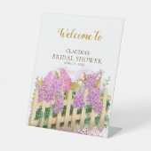  lilac hydrangea fresh off market bridal Welcome  台座サイン (正面)