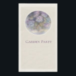 Lilac Hydrangea Garden Party Guest Towels<br><div class="desc">Elevate your entertaining with these elegant lilac hydrangea garden party guest towels, designed to bring soft floral charm to any celebration. The delicate watercolor hydrangea artwork is beautifully set against a warm ivory background on premium ecru paper napkins, creating a refined and timeless look for your table or powder room....</div>