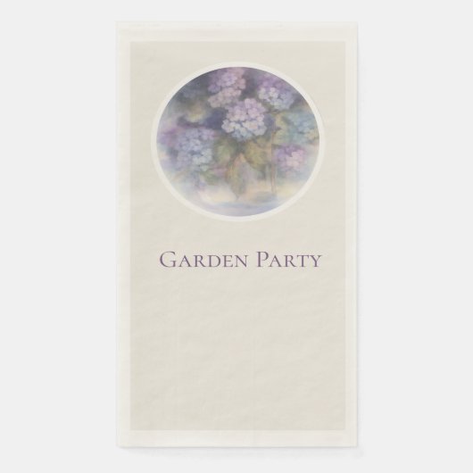 Lilac Hydrangea Garden Party Guest Towels (正面)