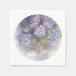 Lilac Hydrangea Watercolor Luncheon Napkin スタンダードカクテルナプキン