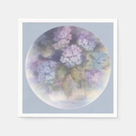 Lilac Hydrangea Watercolor Luncheon Napkin スタンダードカクテルナプキン