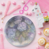 Lilac Hydrangea Watercolor Luncheon Napkin ペーパープレート (パーティー)