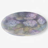 Lilac Hydrangea Watercolor Luncheon Napkin ペーパープレート (アングル)